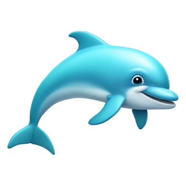pastel aqua blue dolphin  sticker