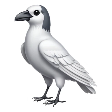 White crow sticker