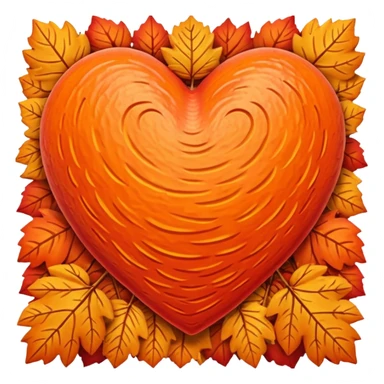 Autumn heart sticker