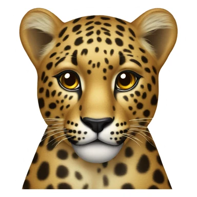Leopard wearing earrings  sticker