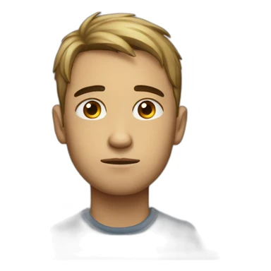 full body young sad man sticker