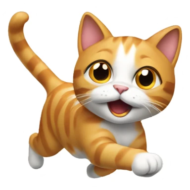 Cat is running sticker