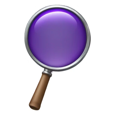 classic purple magnifying glass sticker