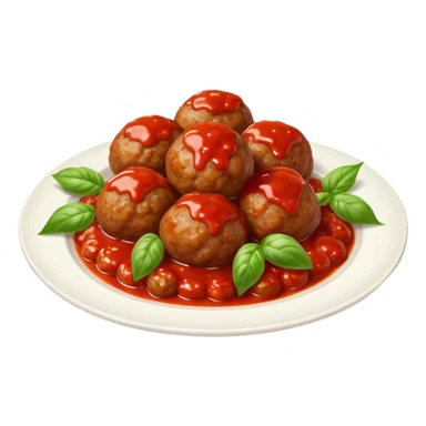 a plate of meatballs sticker