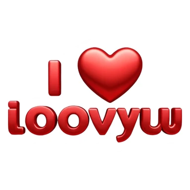 3D i love you wallpaper sticker