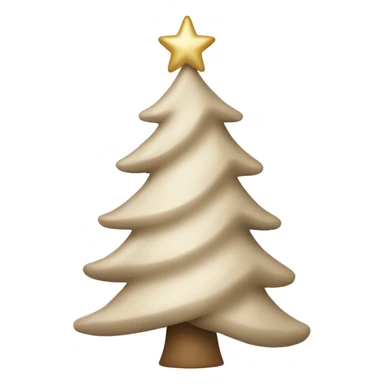 beige and white christmas tree with star sticker