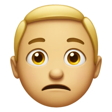 Emoji face looking upset sticker