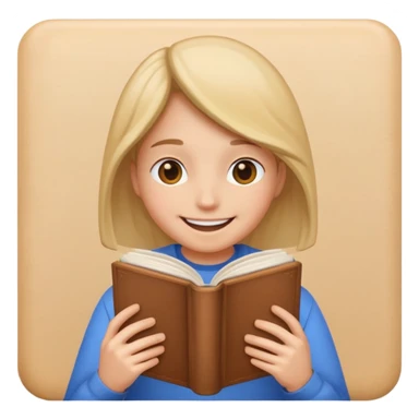 책으로 얼굴 가린듯한 사람 이모티콘 sticker