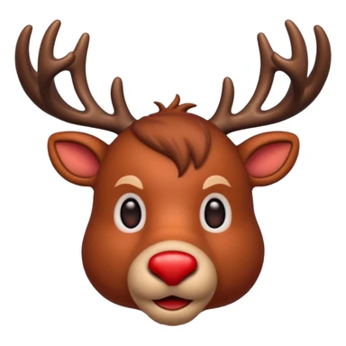 christmas deer rudolph sticker