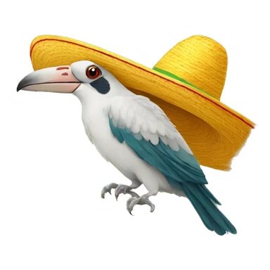 Loro con sombrero de mexico sticker