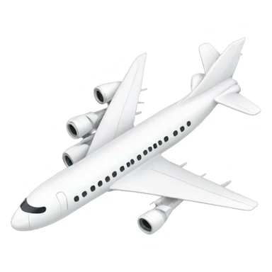 Airplane white  sticker
