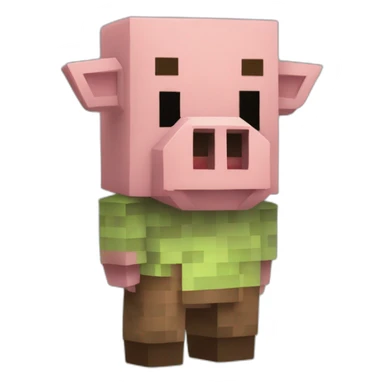 Mincraft piglin sticker