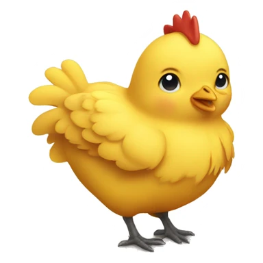 yellow cute chicken sticker