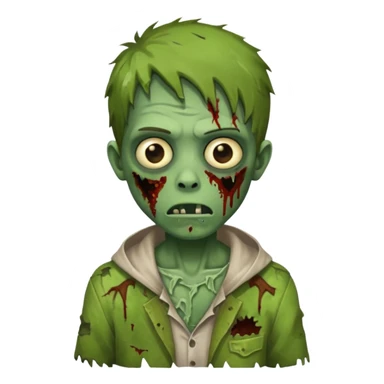 quero um emoji de um menino com pele de zumbi sticker