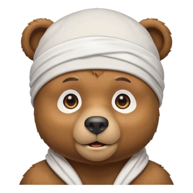 Сделай лицо медведя в белой дюраге sticker