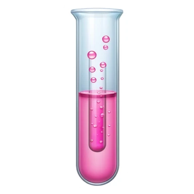 pink liquid in test tube simple bubbling sticker