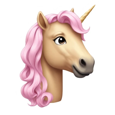 Pink unicorn with blonde hair sticker