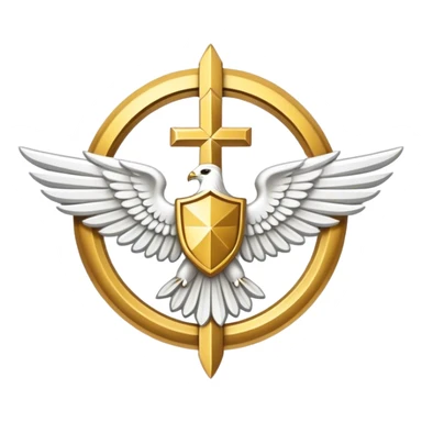 dominus' emblem holy with a touch of white  sticker