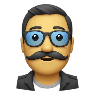 koro avec une moustach sticker