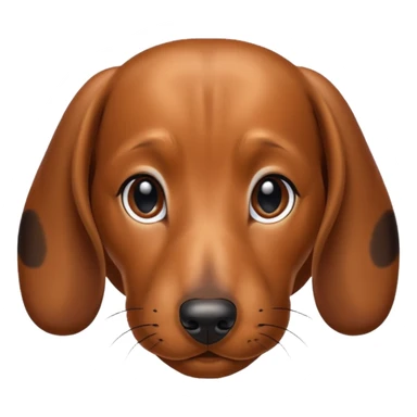 Dachshund's face (not hairy, black and brown spots) sticker