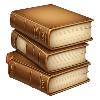 Light brown stack of books sticker