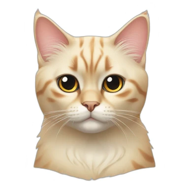 himalayan flame point cat sticker