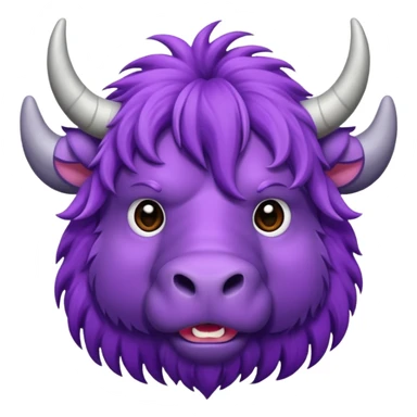 a purple yak Head sticker