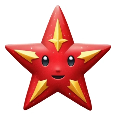 red star glitter space sticker