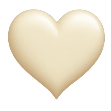 Cream coloured heart  sticker