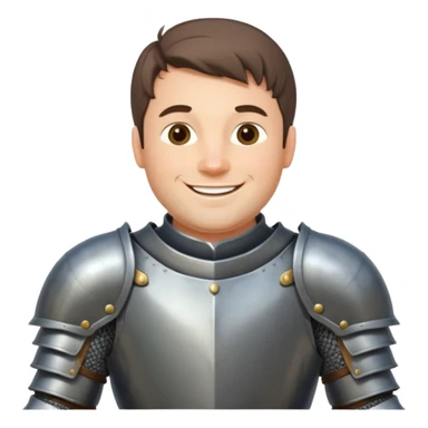 A medieval knight with a belly too big for his armor sticker