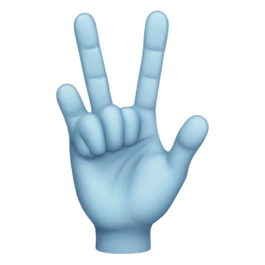 A hand holding 3 fingers sticker