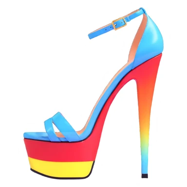 transparent platform heel sticker