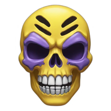 skeletor yellow skull sticker