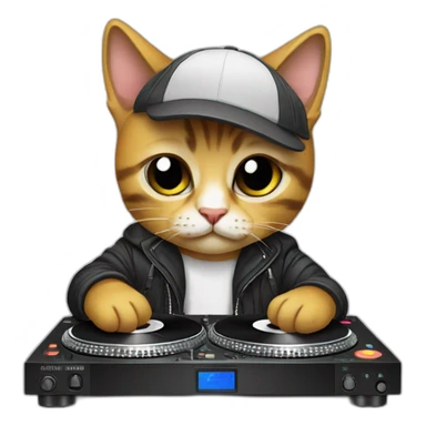 Dj kitten sticker