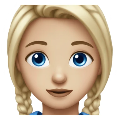 portrait of a girl with blue eyes sticker