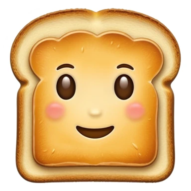 A piece of toast sticker