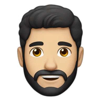 a spanish guy with a black earing and black short hair and black beard sticker