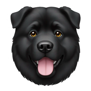 Black chow-chow black muzzle sticker