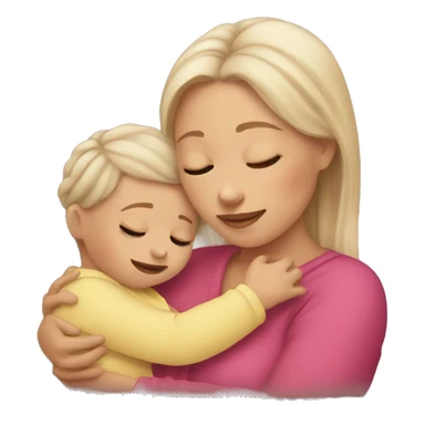 Baby cuddling auntie  sticker