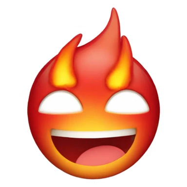 Smiling emoji with fire heart eyes sticker