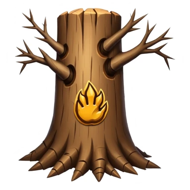 claw print with nails on tree  sticker