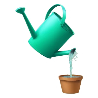 watering can pouring water sticker