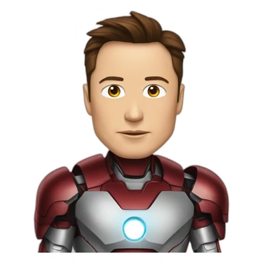 elon musk in iron man suit sticker