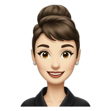 Audrey Hepburn smiling sticker