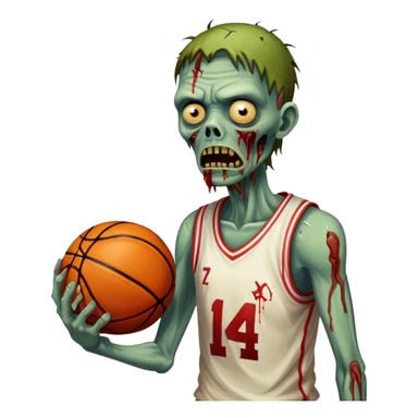 zombie crying while playing basketball  sticker