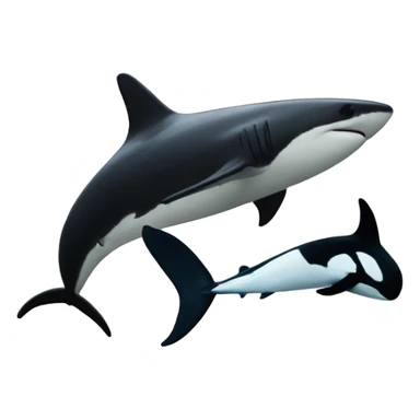 Thresher Shark and an orca kissing  sticker