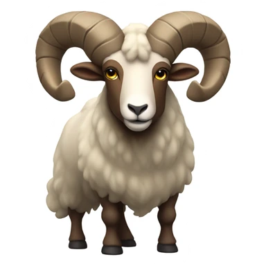 Ram with long horns sticker