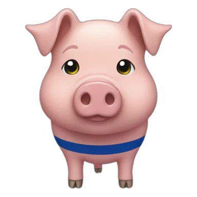 pig with a boca juniors tshirt sticker