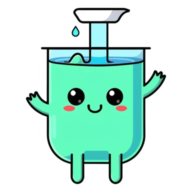 TT fingers with pour and watery eyes  sticker