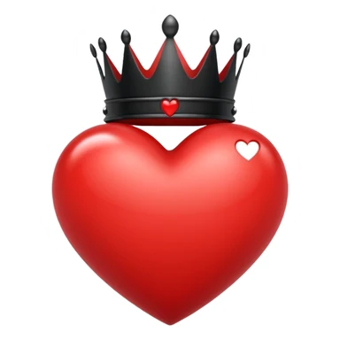 heart with a black crown sticker